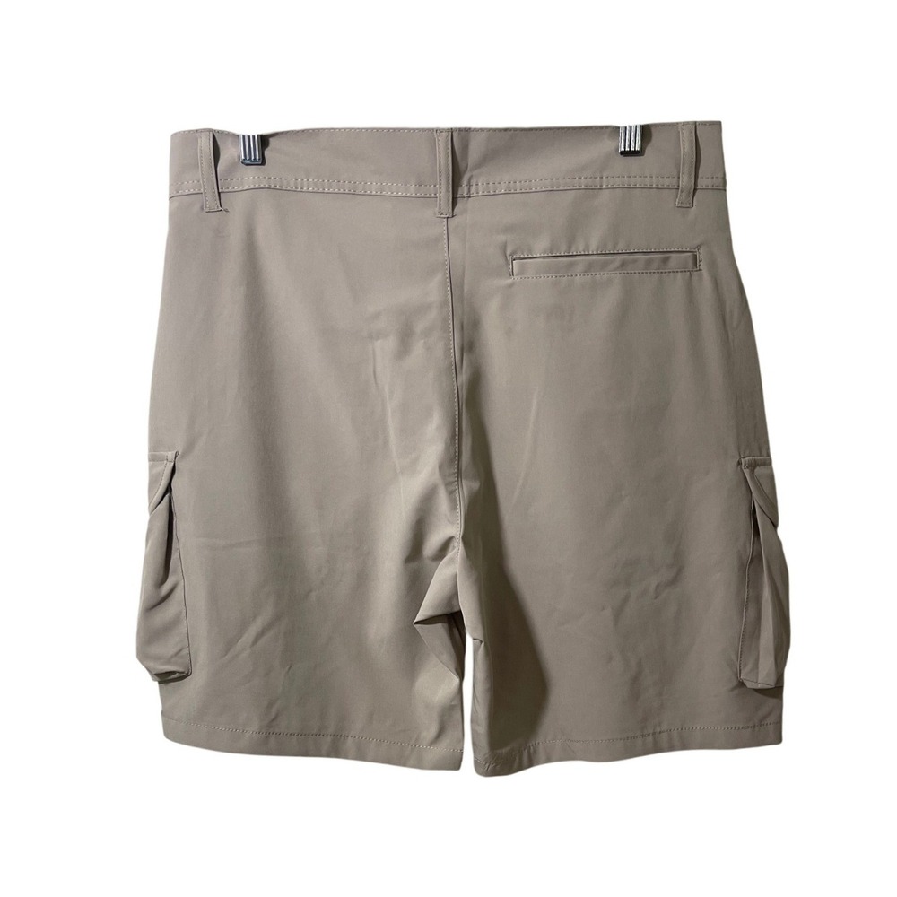 Ring Of Fire Mens Ken Cargo Shorts Khaki Stretch Performance Size 34 New - Picture 2 of 6